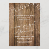 Rustic Wood Anniversary Vow Renewal Celebration