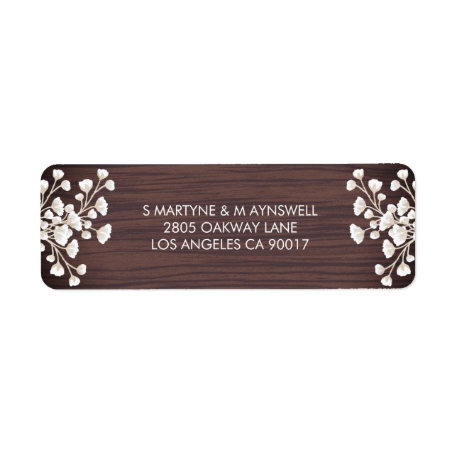 Rustic Wood Babys Breath Gypsophila Wedding (Front)