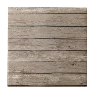 Rustic Wood Background - Add your own custom text Tile