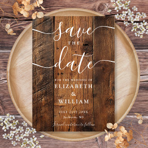 Rustic Wood Barn Boho Chic Wedding  Save The Date