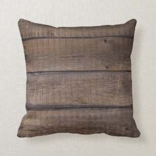Rustic Wood Barn Modern Farmhouse Throw Pillow