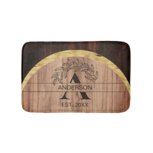 Rustic Wood Bath Mat