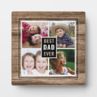 Rustic Wood Best Dad Ever 4 Family Photo Collage