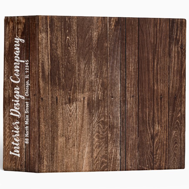 Rustic Wood binder (Front/Spine)