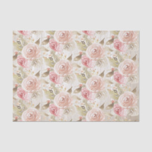 Rustic Wood Blush Rose Baby Shower Tissue Paper