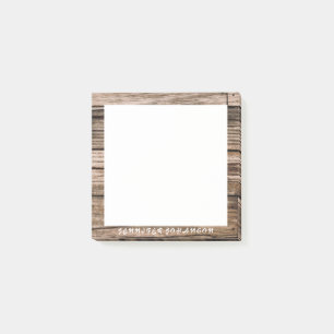 Rustic Wood Borders custom minimal elegant Post-it Notes