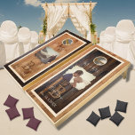 Rustic Wood Brushstroke Photo Cornhole Set<br><div class="desc">The Rustic Wood Brushstroke Photo Cornhole Set makes a great wedding or anniversary celebration gift and activity. Personalize with your photo,  monogram,  and name.</div>