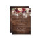 Rustic Wood Burgundy Floral Lights Save The Date