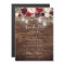 Rustic Wood Burgundy Floral Lights Save The Date