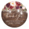 Rustic Wood Burgundy Floral Lights Wedding