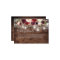 Rustic Wood Burgundy Floral Lights Wedding
