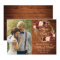 Rustic Wood Burgundy Floral Wreath Save The Date