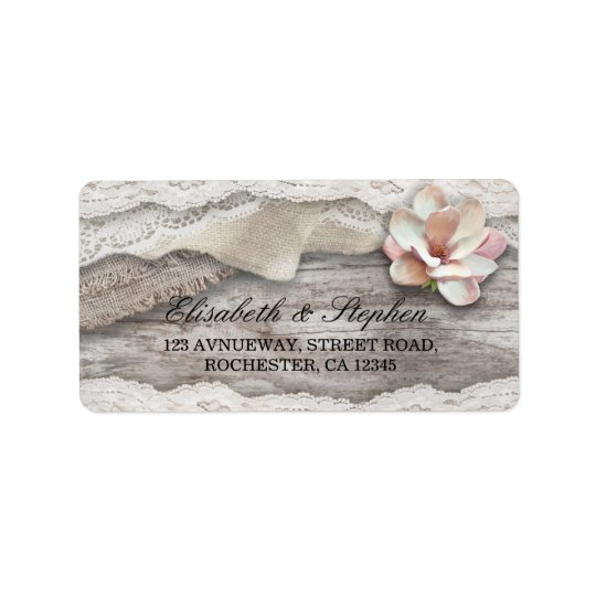 Rustic Wood Burlap Lace Floral Country Wedding