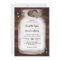 Rustic Wood Burlap Mason Jar Wedding Invitation