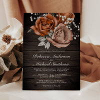 Rustic Wood Burnt Orange Rose Terracotta Wedding