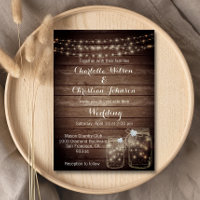 Rustic Wood Country Mason Jar Lights Wedding