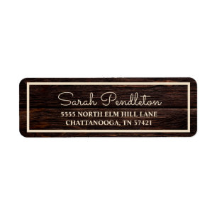 Rustic Wood Cream Address