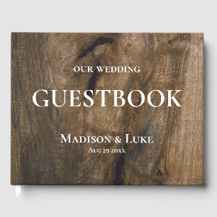 Rustic Wood Custom Wedding Guestbook
