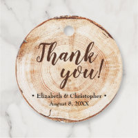 Rustic Wood Cut Wedding Thank You Custom