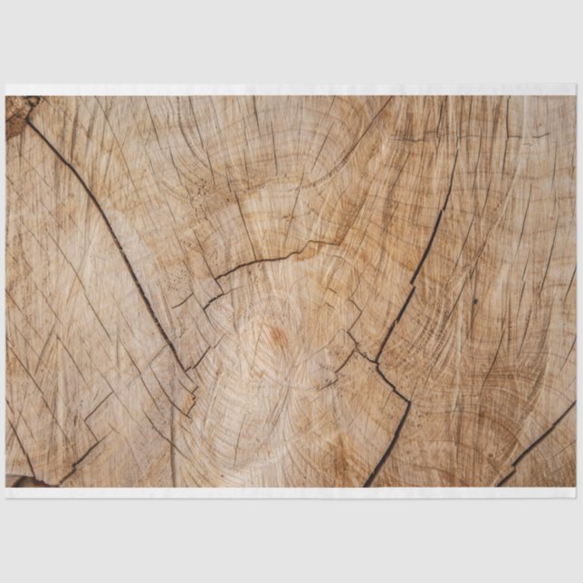 Rustic Wood Decoupage Tissue Paper (Front)