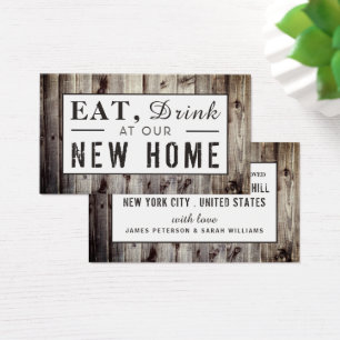 Rustic Wood, Eat Drink New Home, Change of Address
