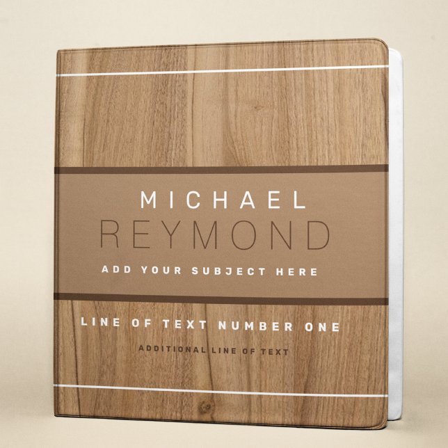 Rustic Wood Elegant Brown Binder (Creator Uploaded)