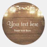 Rustic wood envelope seal Elegant