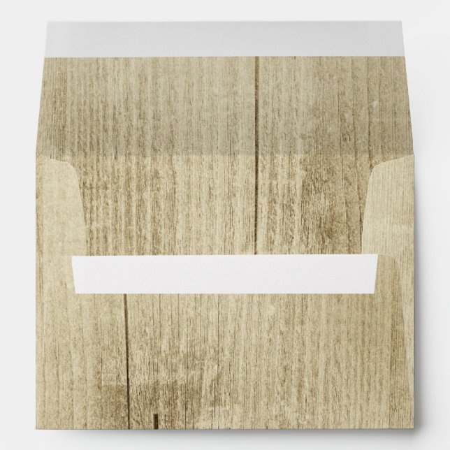 rustic wood envelopes for wedding invitations (Back (Bottom))