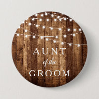 Rustic Wood & Fairy Lights Aunt of the Groom Gift