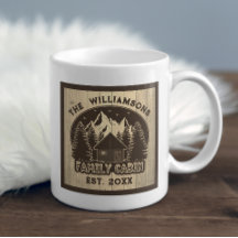 Rustic Wood Family Cabin Home Brown Name Keepsake