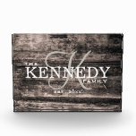 Rustic Wood Family Monogram Last Name Typography Photo Block<br><div class="desc">Incorporate a modern farmhouse aesthetic into your home decor with our Rustic Wood Family Monogram Last Name photo block. This charming piece showcases a lovely family monogram and the established last name,  making it an ideal choice for newlyweds or as a thoughtful housewarming gift.</div>