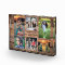 Rustic wood family photo collage photo block