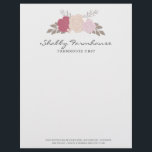 Rustic Wood Farmhouse Floral Rose Boutique  Letterhead<br><div class="desc">Rustic Wood Farmhouse Floral Rose Boutique Letterhead - Rustic,  barn wood complimented with roses and a touch of pearls. Stylish letterhead for your country,  farmhouse,  vintage or craft business. Our high quality template makes it so easy for you to personalize your letterhead. Letterhead is part of a collection.</div>