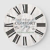 Rustic Wood Farmhouse Greeting Family Name