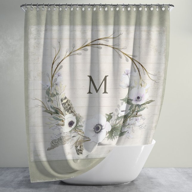 Rustic Wood Farmhouse Watercolor Wreath Floral Art (Creator Uploaded)