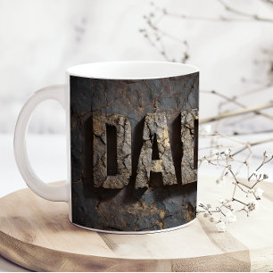 Rustic Wood Fathers Day Dad Coffee Mug