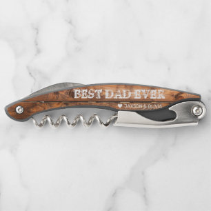 Rustic Wood   Father's Day Personalized Corkscrew