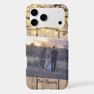 Rustic Wood Firefly Lights Family Photo Custom