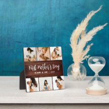 Rustic Wood First Mother's Day Photo Keepsake Gif