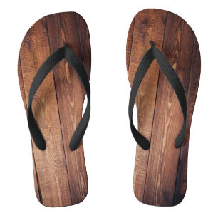 Rustic Wood Flip Flops