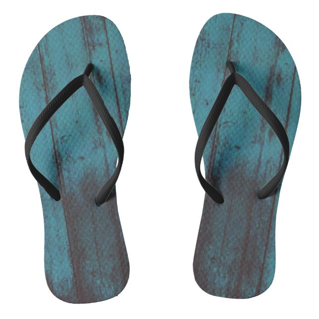 Rustic Wood Flip Flops mom wife gift women (Footbed)