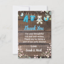 Rustic Wood Floral Laundry Baby Shower
