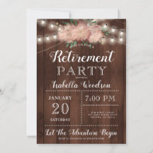 Rustic Wood Floral Retirement Party