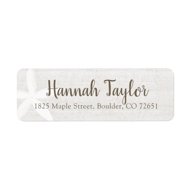 Rustic Wood Floral Return Address (Front)