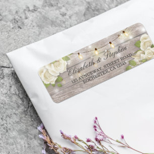 Rustic Wood Floral String Lights Mariage Adresse