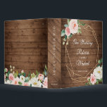 Rustic Wood Geometric Blush Floral Wedding Album Binder<br><div class="desc">Rustic Wood Geometric Blush Floral Wedding Album 3 Ring Binder. 
(1) For further customization,  please click the "customize further" link and use our design tool to modify this template. 
(2) If you need help or matching items,  please contact me.</div>