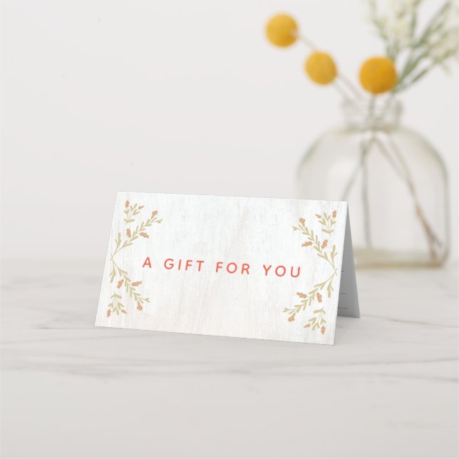 Rustic Wood Gift Certificate (Front)