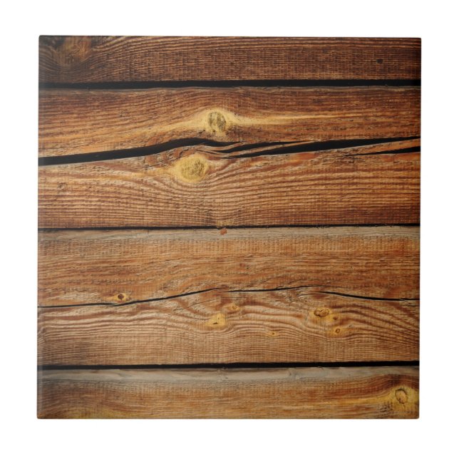 Rustic Wood Grain Boards Design Country Gifts Tile (Front)