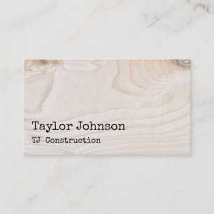 Rustic Wood Grain Construction Work   Business Card