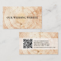 Rustic Wood Grain QR code wedding website